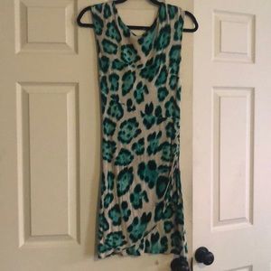 Cheetah print sleeveless sheath dress 🔥